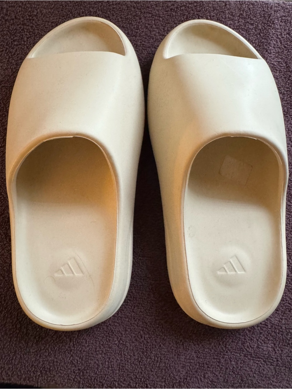 Adidas Yeezy Slide Sandals in Off-White/Ivory